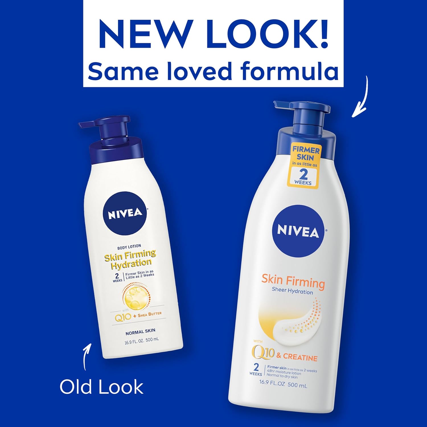 NIVEA Skin Firming Sheer Hydration Lotion with Q10 & Creatine – 16.9 fl oz
